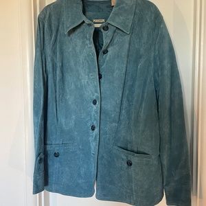 Women’s Blue Leather Jacket